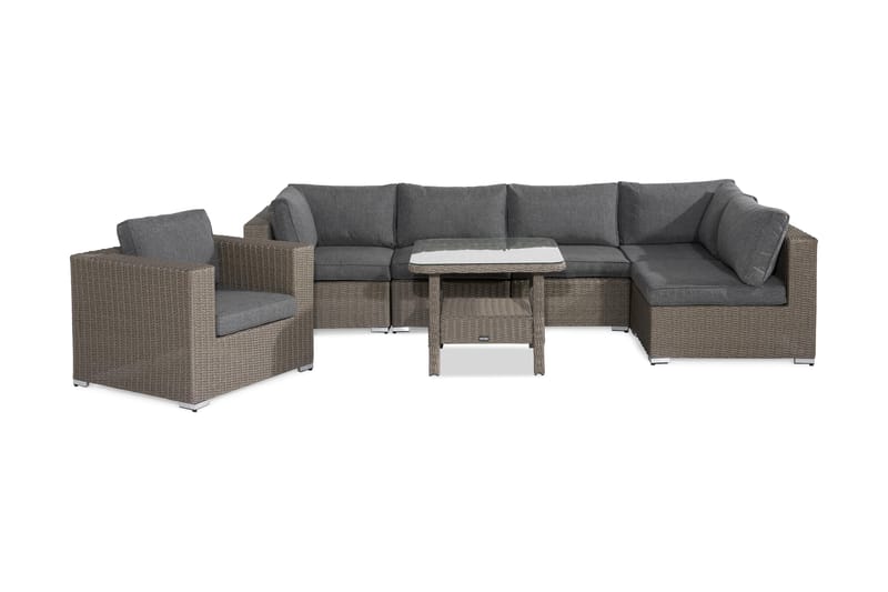 Marcus Loungegruppe - Grått Bord Lenestol 1 Armlene - Hage - Utemiljø - Veranda & terrasse - Verandamøbler