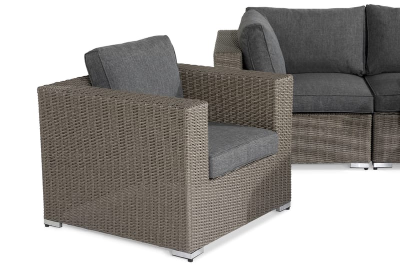 Marcus Loungegruppe - Grått Bord Lenestol 1 Armlene - Hage - Utemiljø - Veranda & terrasse - Verandamøbler