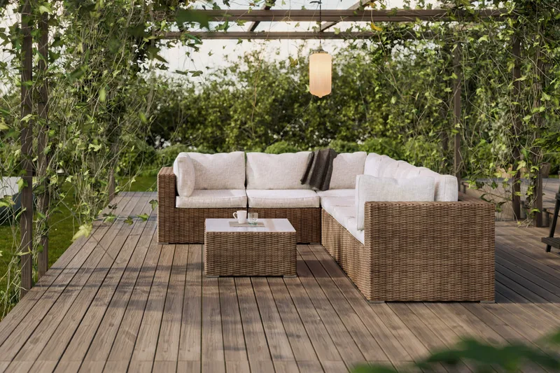 Marcus Loungegruppe - Natur Bord Hjørnesofa - Hage - Utemiljø - Veranda & terrasse - Verandamøbler