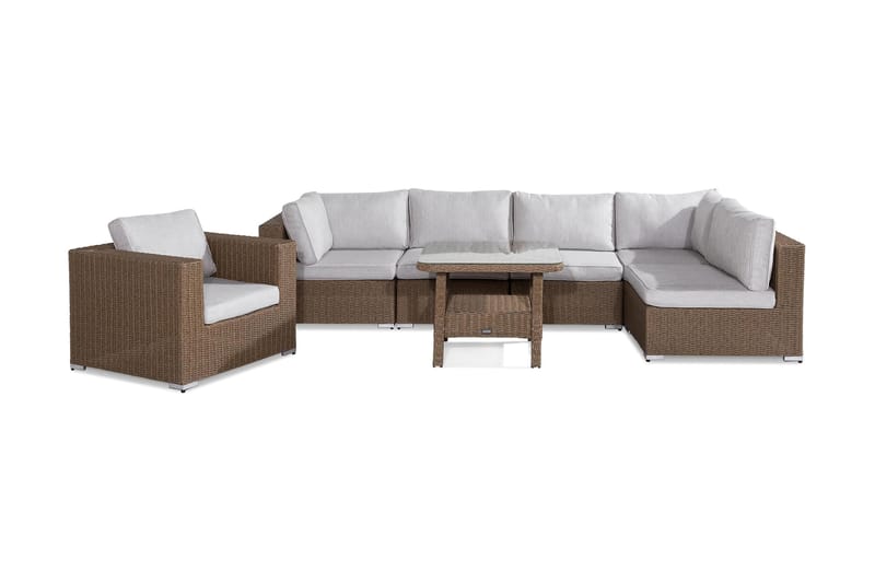 Marcus Loungegruppe - Natur Bord Lenestol 1 Armlene - Hage - Utemiljø - Veranda & terrasse - Verandamøbler