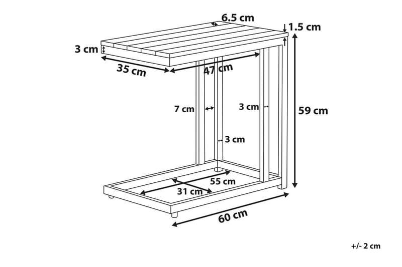 Messina Loungegruppe 147 cm - Hvit - Verandamøbler - Sofagruppe utendørs - Loungesett