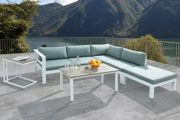 Messina Loungegruppe 147 cm - Hvit - Hagemøbler - Loungemøbler - Loungesett