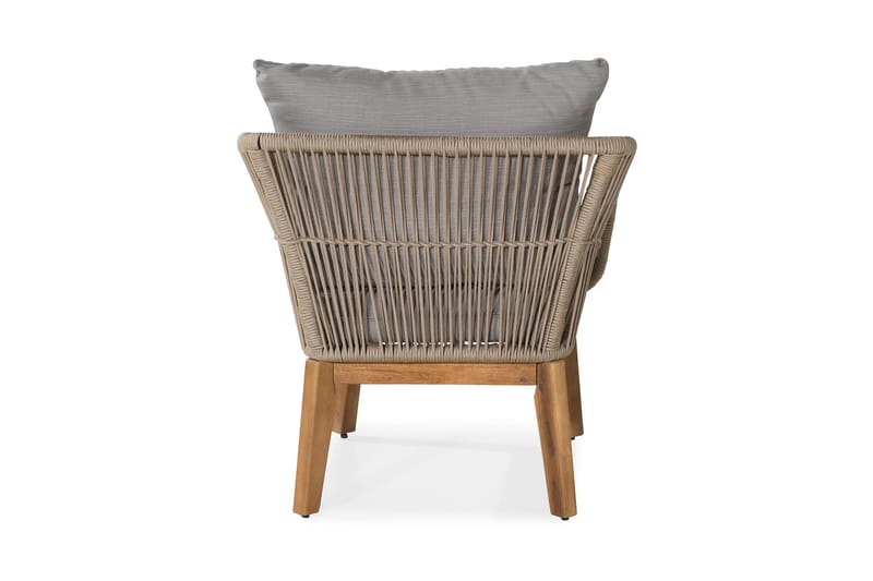 Morocco Sofagruppe - Akasie/Brun/Beige - Hagemøbler - Loungemøbler - Loungesett