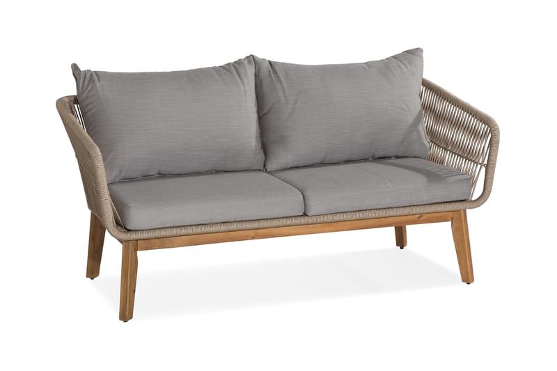Morocco Sofagruppe - Akasie/Brun/Beige - Hagemøbler - Loungemøbler - Loungesett