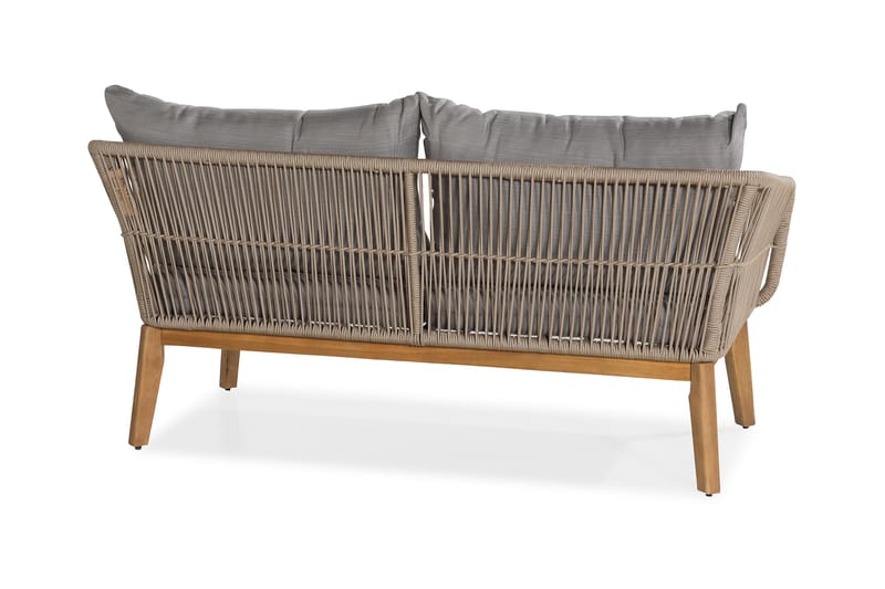 Morocco Sofagruppe - Akasie/Brun/Beige - Hagemøbler - Loungemøbler - Loungesett