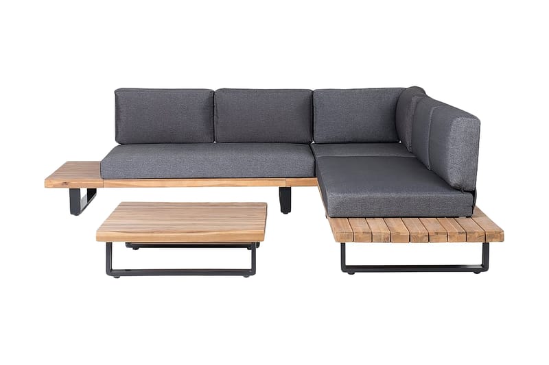 Mykonos Loungegruppe 256 cm - Tre / Natur - Hagemøbler - Loungemøbler - Loungesett