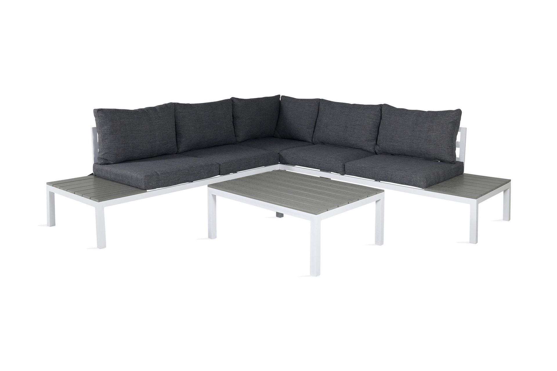 Odense Loungegruppe med Puter - Hvit - Hagemøbler - Loungemøbler - Loungesett