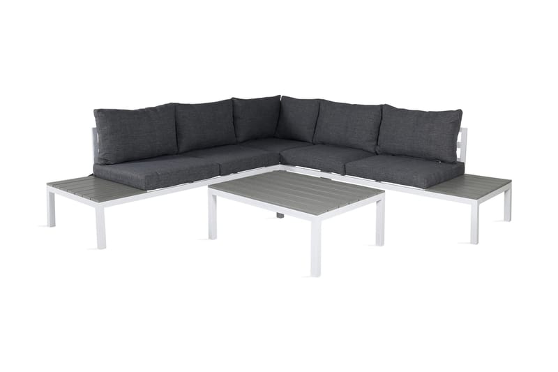 Odense Loungegruppe med Puter - Hvit - Hagemøbler - Loungemøbler - Loungesett
