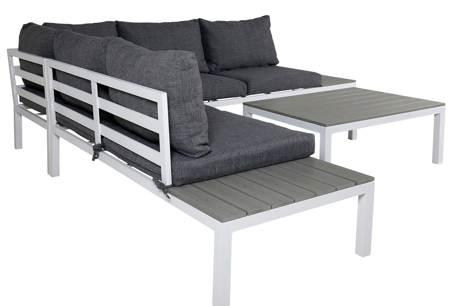 Odense Loungegruppe med Puter - Hvit - Hagemøbler - Loungemøbler - Loungesett