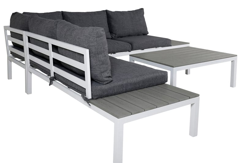 Odense Loungegruppe med Puter Hvit - Venture Home - Verandamøbler - Sofagruppe utendørs - Loungesett