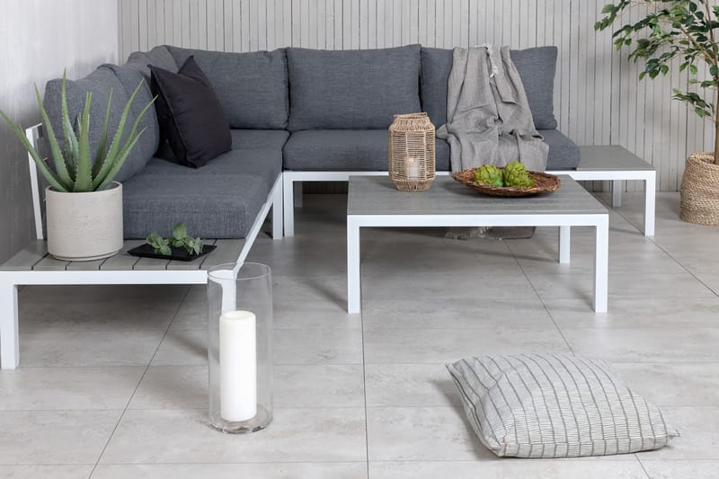 Odense Loungegruppe med Puter - Hvit - Hagemøbler - Loungemøbler - Loungesett