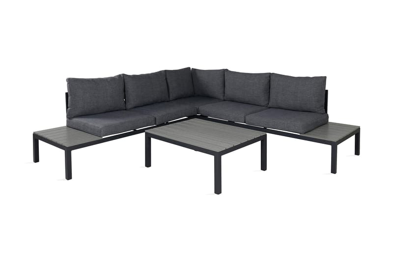 Odense Loungegruppe med Puter - Svart - Hagemøbler - Loungemøbler - Loungesett