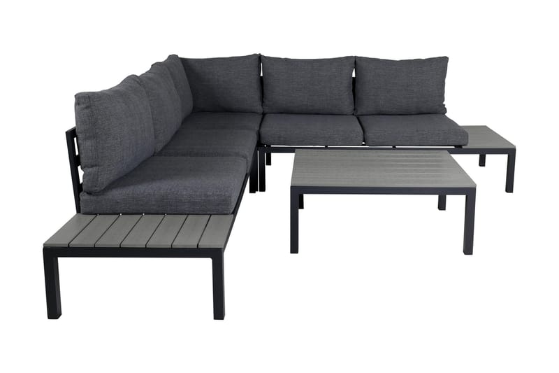 Odense Loungegruppe med Puter - Svart - Hagemøbler - Loungemøbler - Loungesett