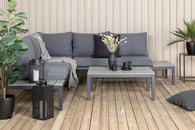 Odense Loungegruppe med Puter - Svart - Hagemøbler - Loungemøbler - Loungesett