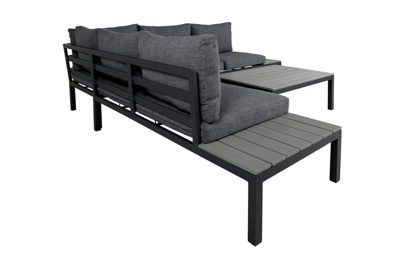 Odense Loungegruppe med Puter - Svart - Hagemøbler - Loungemøbler - Loungesett