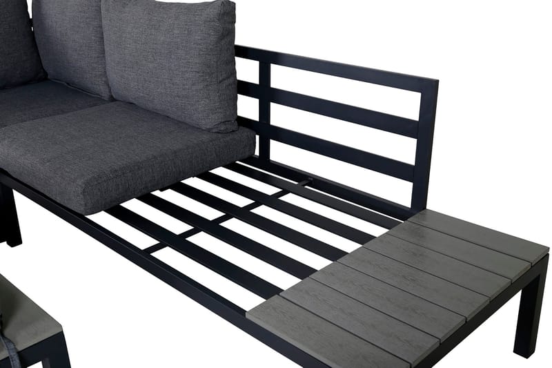 Odense Loungegruppe med Puter - Svart - Hagemøbler - Loungemøbler - Loungesett