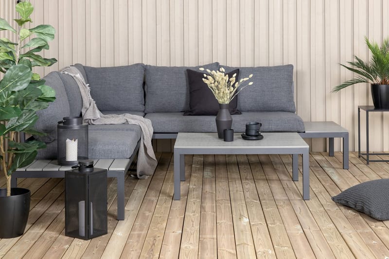 Odense Loungegruppe med Puter - Svart - Hagemøbler - Loungemøbler - Loungesett