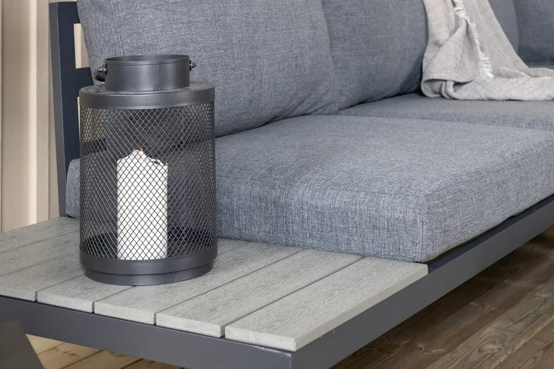 Odense Loungegruppe med Puter - Svart - Hagemøbler - Loungemøbler - Loungesett