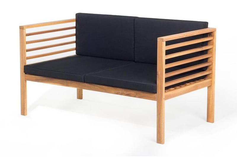 Pacific Loungegruppe 130 cm - Tre / Natur - Verandamøbler - Sofagruppe utendørs - Loungesett