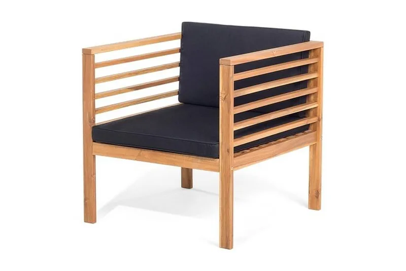 Pacific Loungegruppe 130 cm - Tre / Natur - Hagemøbler - Loungemøbler - Loungesett