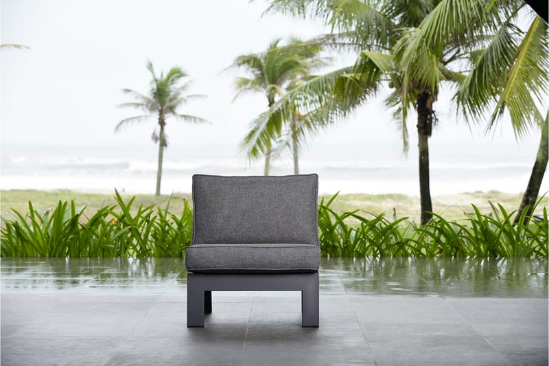 Palau Lenestol med Fotskammel - Grå - Verandamøbler - Sofagruppe utendørs - Loungesett