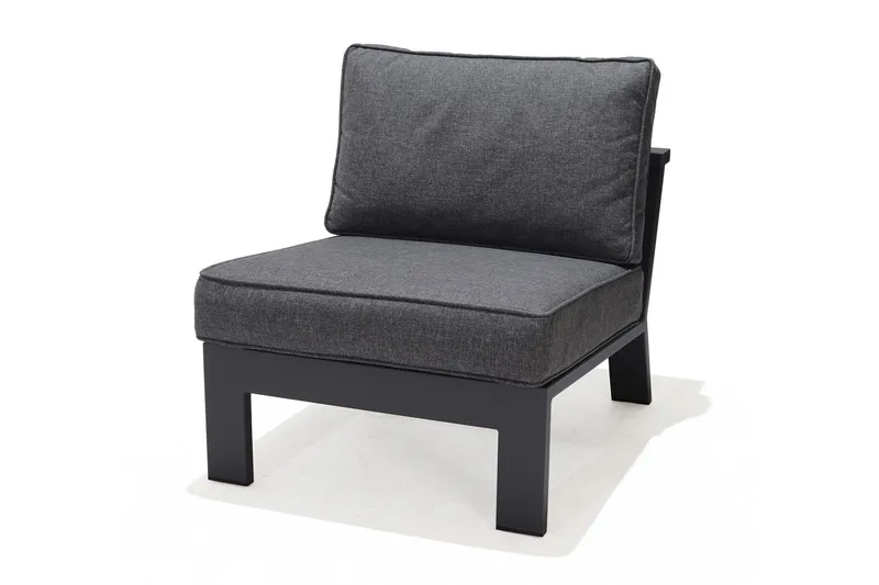 Palau Lenestol med Fotskammel - Grå - Hagemøbler - Loungemøbler - Loungestol ute