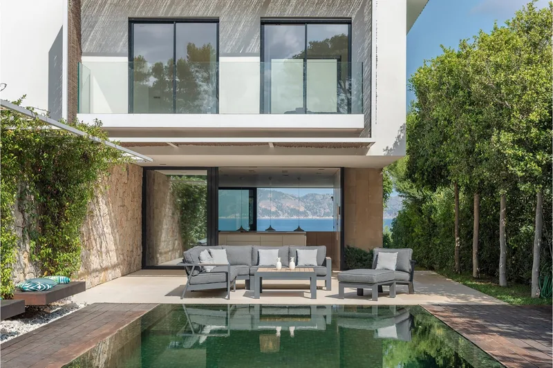 Palau Loungegruppe 5-seter - Tre/Grå - Hage - Utemiljø - Veranda & terrasse - Verandamøbler