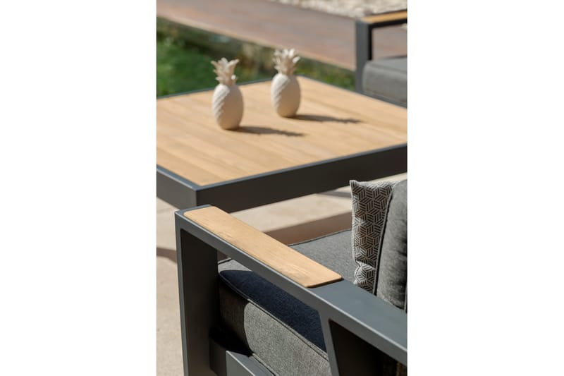 Palau Loungegruppe 5-seter - Tre/Grå - Hage - Utemiljø - Veranda & terrasse - Verandamøbler