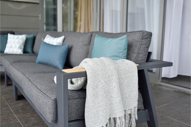 Palau Loungegruppe 5-seter - Tre/Grå - Hage - Utemiljø - Veranda & terrasse - Verandamøbler