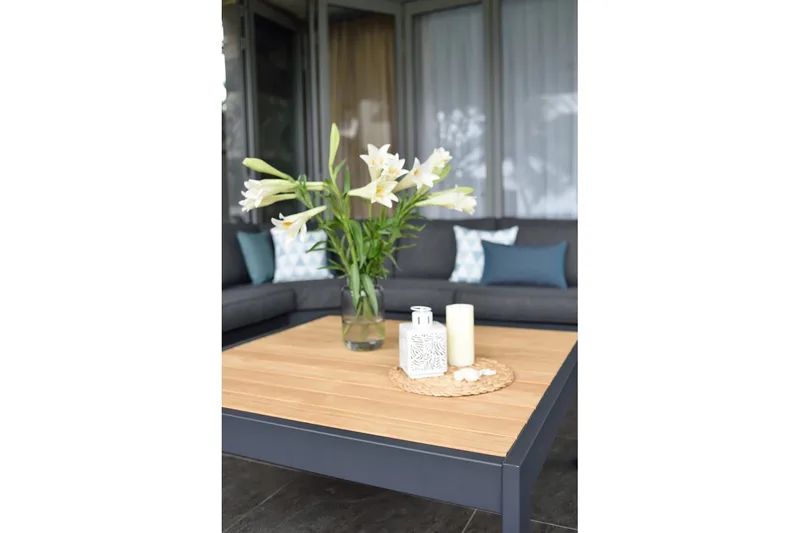 Palau Loungegruppe 5-seter - Tre/Grå - Hage - Utemiljø - Veranda & terrasse - Verandamøbler