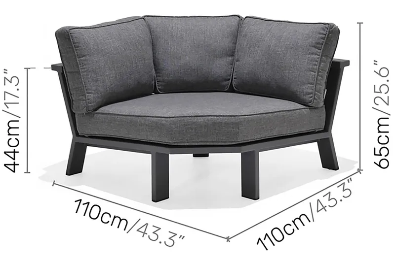 Palau Loungegruppe 5-seter - Tre/Grå - Hage - Utemiljø - Veranda & terrasse - Verandamøbler