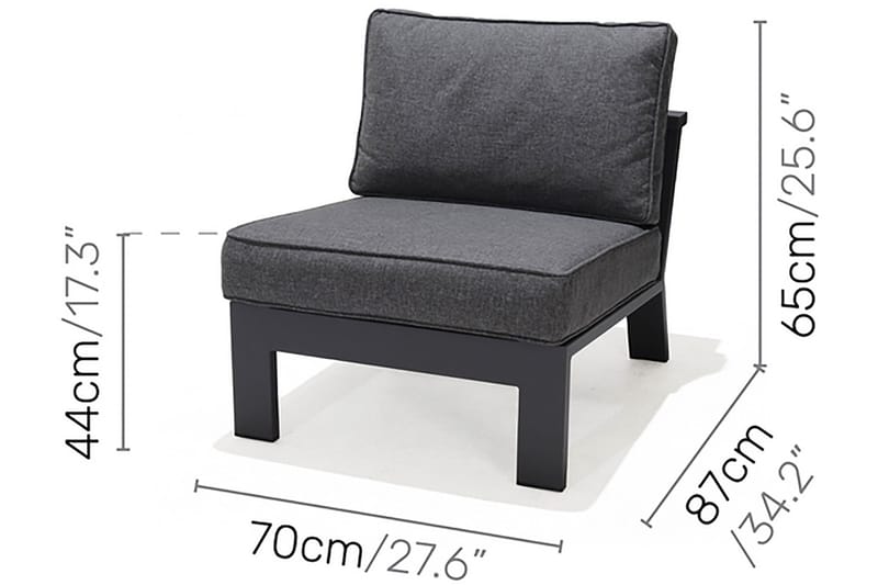 Palau Loungegruppe 8-seter - Tre/Grå - Hage - Utemiljø - Veranda & terrasse - Verandamøbler