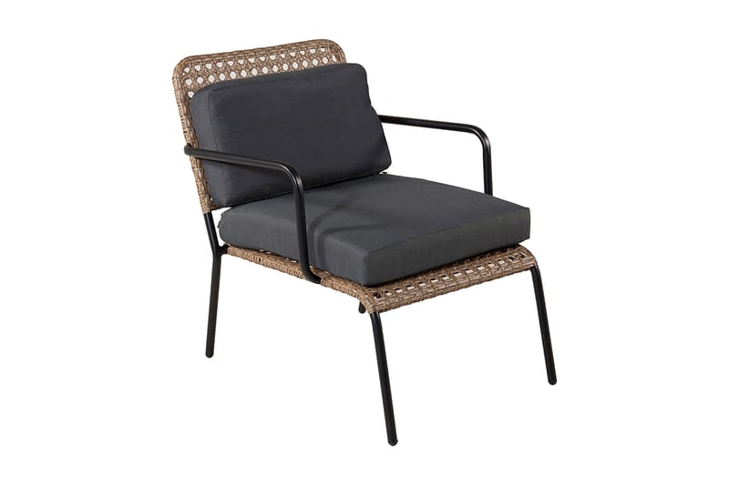 Paola Loungegruppe med Puter - Svart - Hagemøbler - Loungemøbler - Loungesett