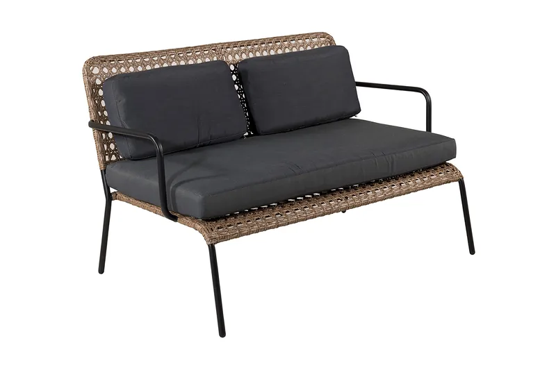 Paola Loungegruppe med Puter - Svart - Hagemøbler - Loungemøbler - Loungesett