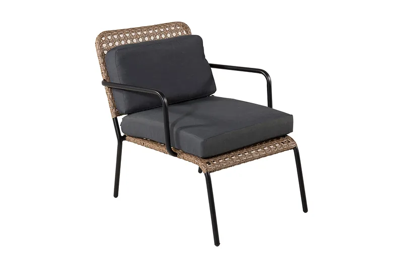 Paola Loungegruppe med Puter - Svart - Hagemøbler - Loungemøbler - Loungesett