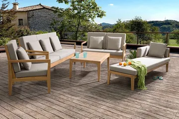 Pataja Loungegruppe 197 cm - Grå - Hagemøbler - Loungemøbler - Loungesett