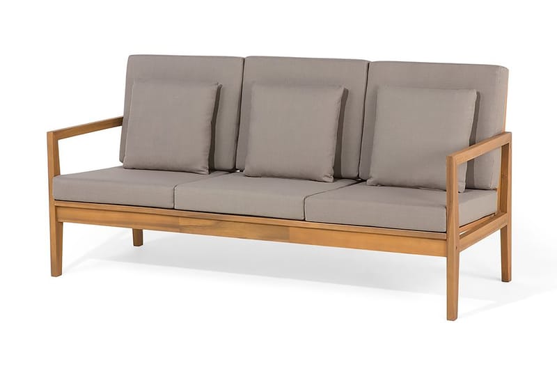 Pataja Loungegruppe 197 cm - Tre / Natur - Sofagruppe utendørs - Loungesett - Verandamøbler