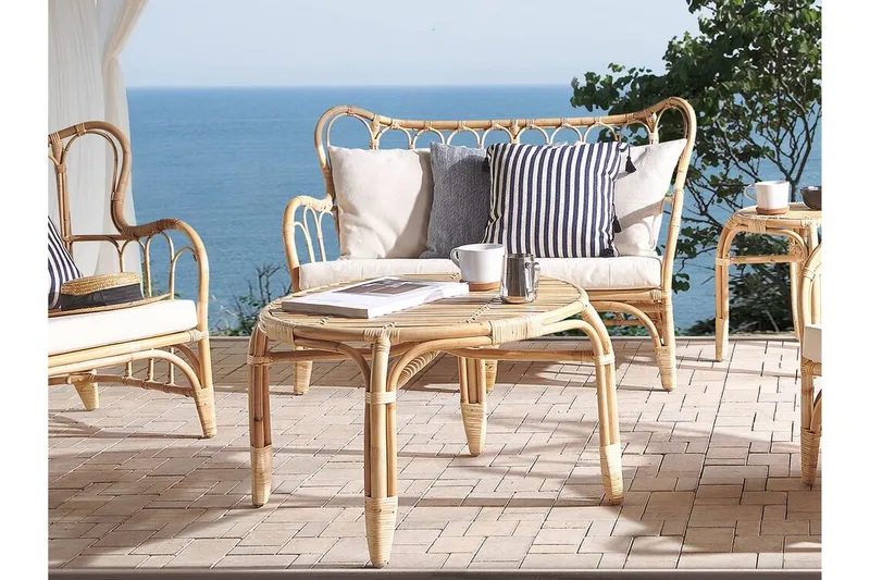 Pedagne Lounge gruppe 4-seter - Rotting / Beige - Hagemøbler - Loungemøbler - Loungesett