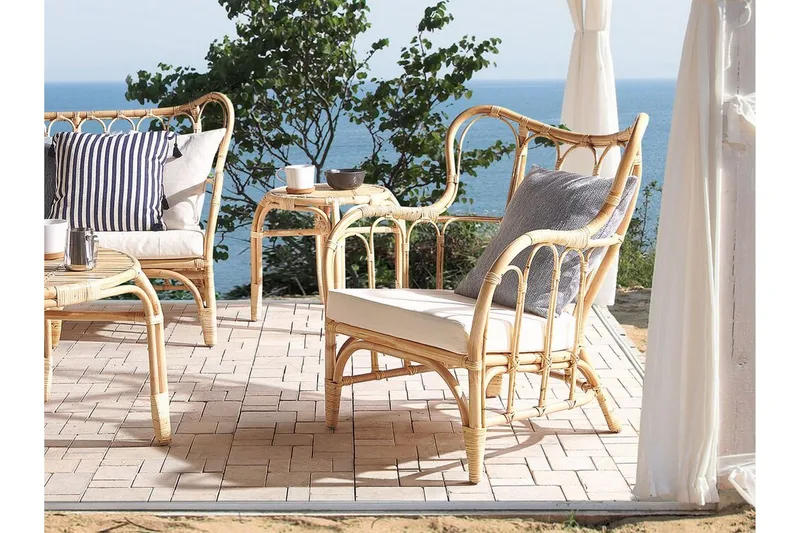 Pedagne Lounge gruppe 4-seter - Rotting / Beige - Hagemøbler - Loungemøbler - Loungesett