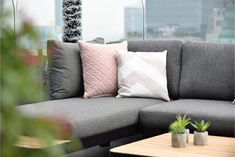 Portals Loungegruppe 4-seter - Svart / Teak - Hage - Utemiljø - Veranda & terrasse - Verandamøbler