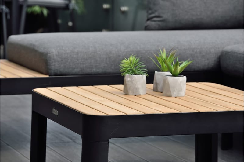 Portals Loungegruppe 4-seter - Svart / Teak - Hage - Utemiljø - Veranda & terrasse - Verandamøbler