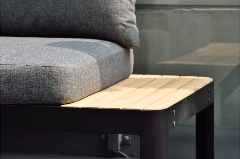 Portals Loungegruppe 4-seter - Svart / Teak - Hage - Utemiljø - Veranda & terrasse - Verandamøbler