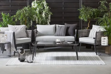 Preveza Loungegruppe 120 cm - Grå - Hagemøbler - Loungemøbler - Loungesett