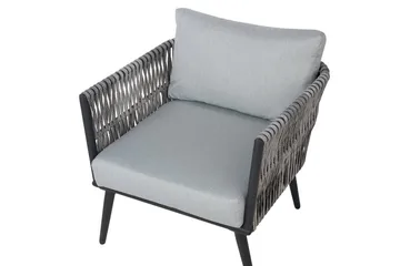 Preveza Loungegruppe 120 cm - Grå - Hagemøbler - Loungemøbler - Loungesett