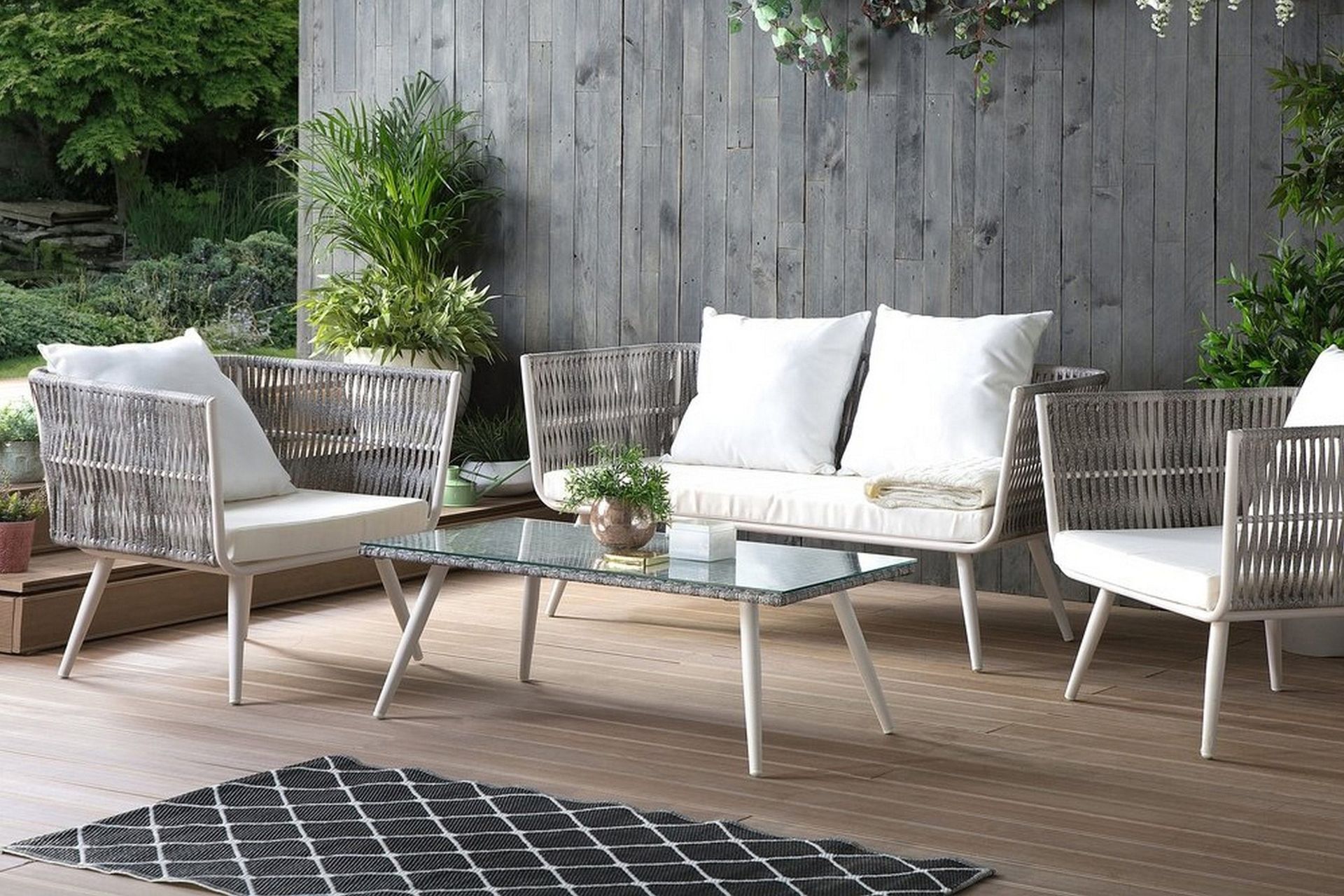 Ragusa Loungegruppe 156 cm - Grå