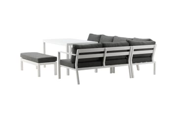 Ramos Hjørnesofa - Hvit/Grå - Hagemøbler - Loungemøbler - Loungesett