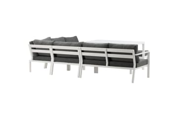 Ramos Hjørnesofa - Hvit/Grå - Hagemøbler - Loungemøbler - Loungesett
