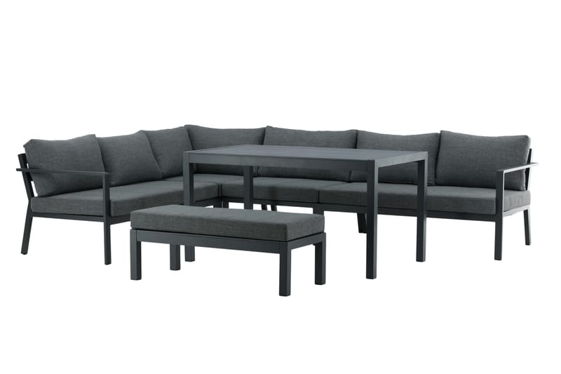 Ramos Hjørnesofa Svart/Grå - Venture Home - Verandamøbler - Sofagruppe utendørs - Loungesett