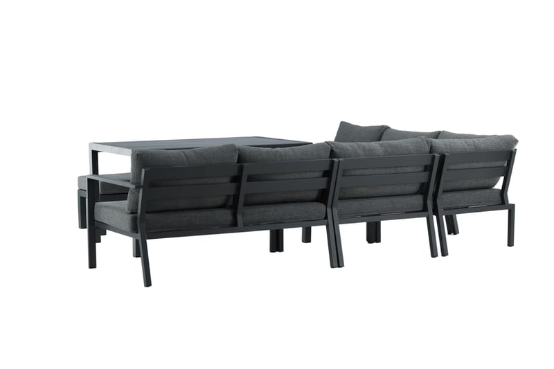 Ramos Hjørnesofa Svart/Grå - Venture Home - Verandamøbler - Sofagruppe utendørs - Loungesett