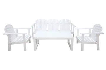 Rolston Loungesett - Hvit - Hagemøbler - Loungemøbler - Loungesett